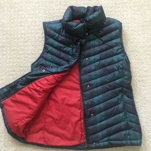 Plaid puffer vest